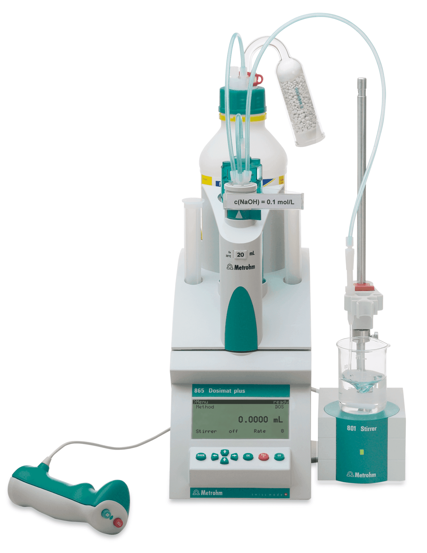 Máy định lượng Metrohm 865 Dosimat plus với Exchange Unit và bộ điều khiển định lượng cầm tay